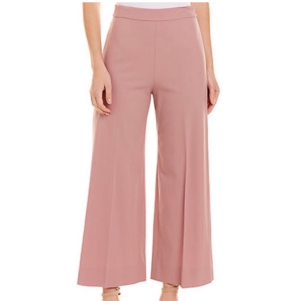 Rebecca Taylor Spring Crop Pant High Waist Flat Front Wide Leg Crop Pant 8 NWT